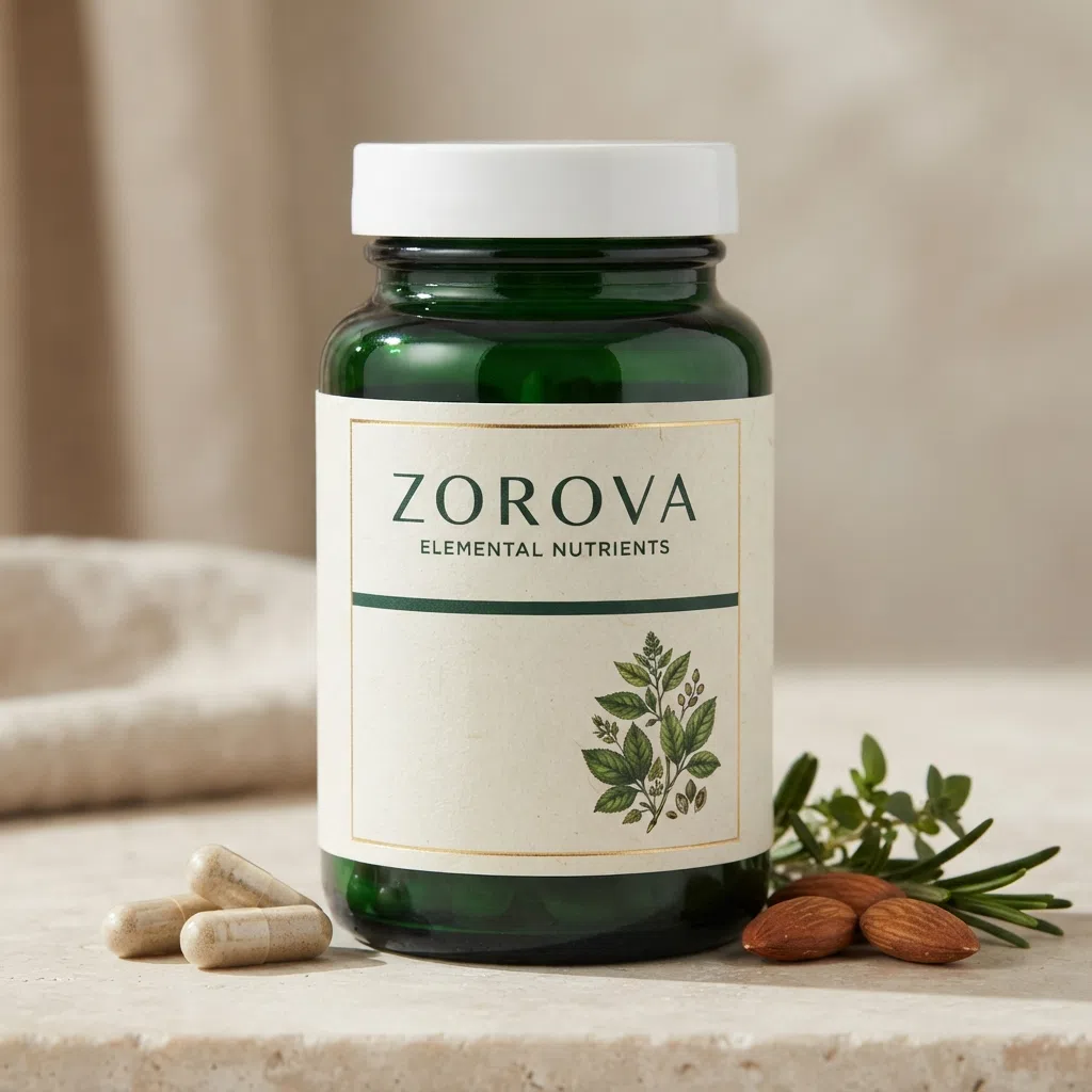 Zorova Elemental Nutrients supplement bottle